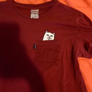 Red/Maroon ripndip pocket tee